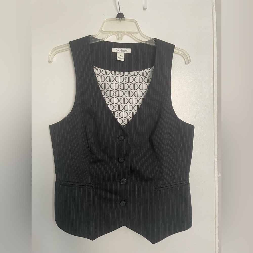 White House Black Market pinstripe vest size 10